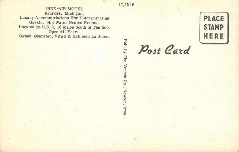 Pine-Air Grocery and Total Gas (Pine-Air Motel) - Vintage Postcard (newer photo)